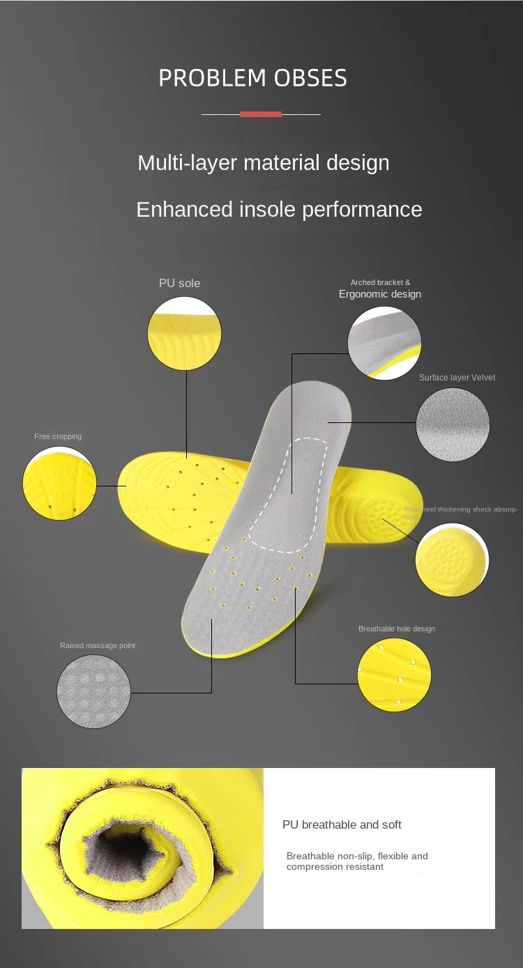 Washable most comfortable shoe inserts - antimicrobial PU stays fresh longer
